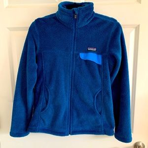 Patagonia Full-Zip Re-Tool Fleece Jacket Channel Blue Womens Medium